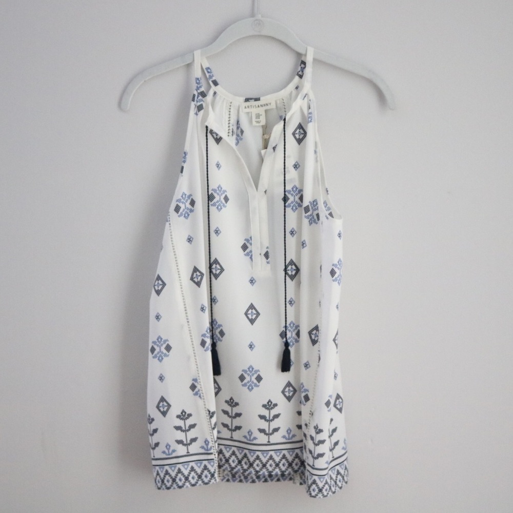 Classy White Sleeveless Blouse